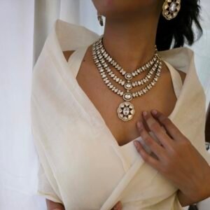 Jhoom polki layered Necklace