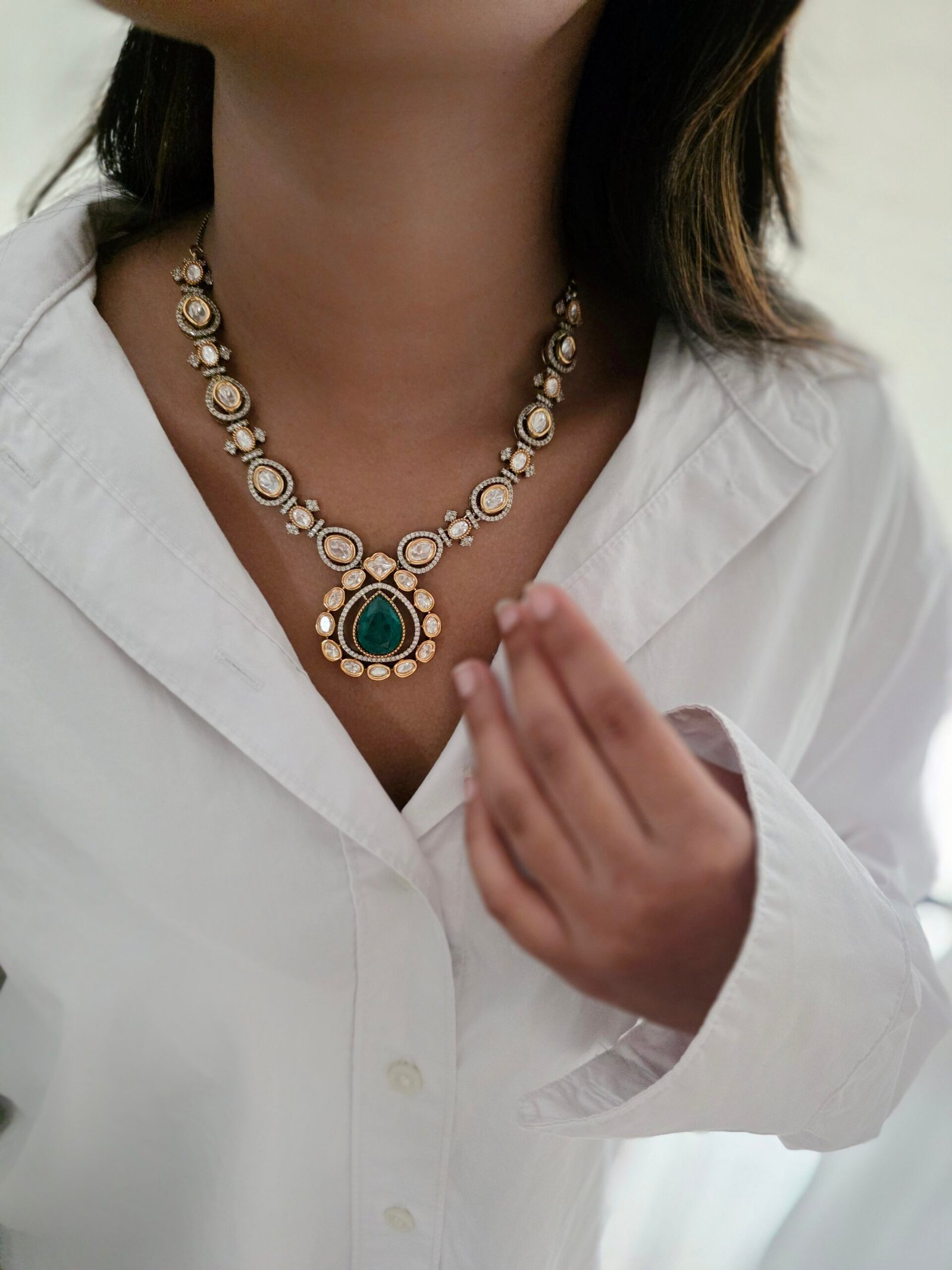 Rua polki necklace