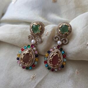 Tvara semi-precious stone earrings